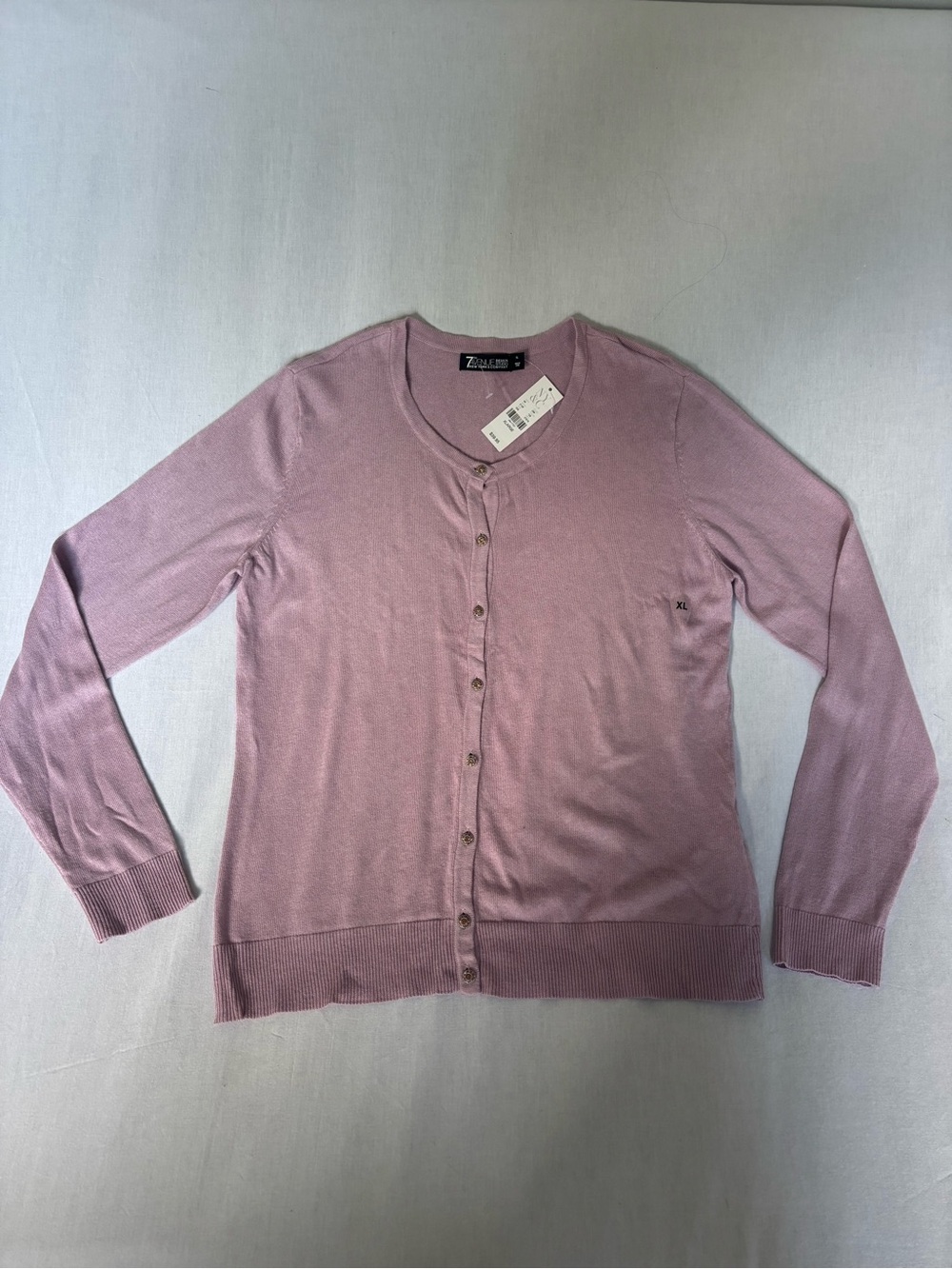 7th Avenue NY & Co Women’s Lavender Button-Front Cardigan Sweater